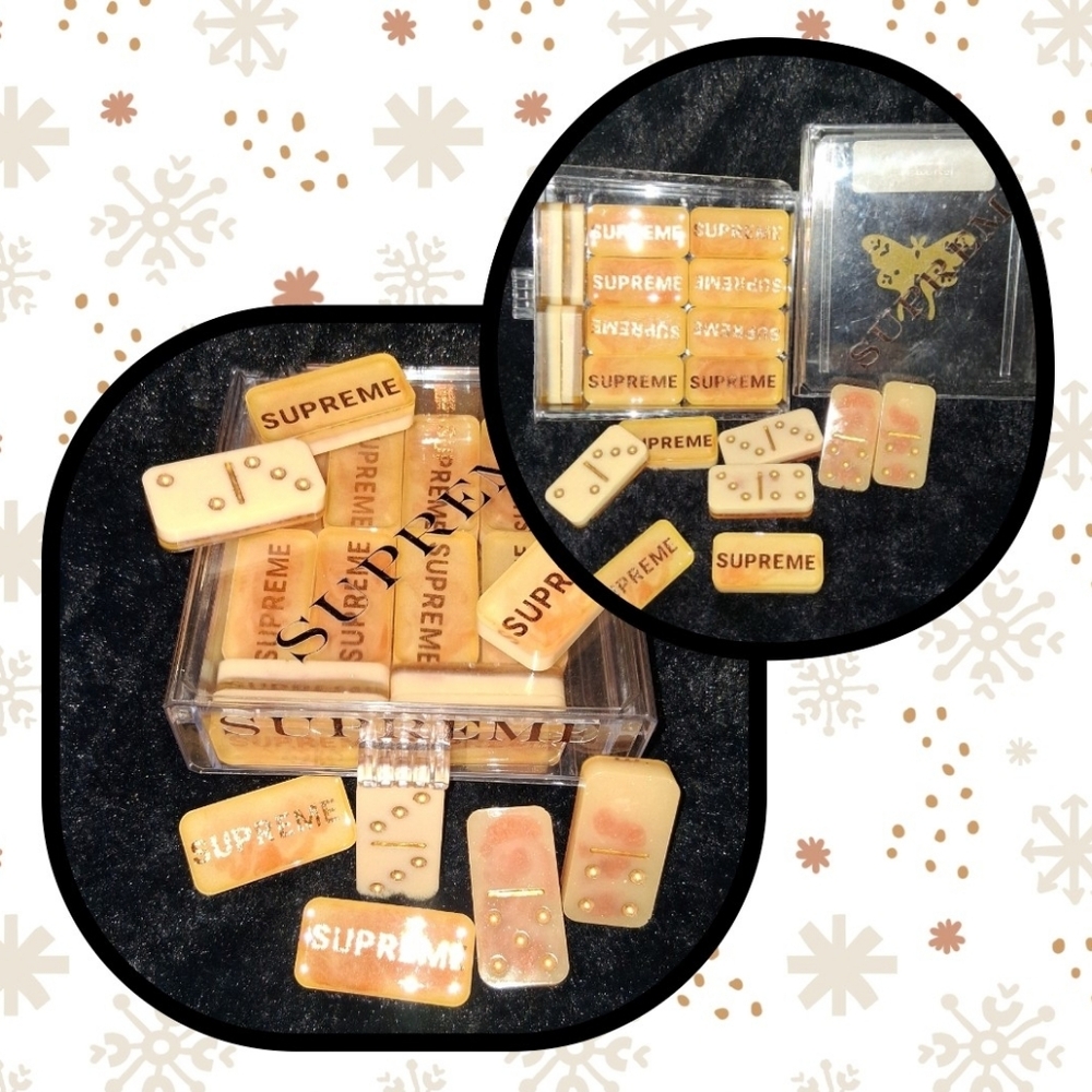 Tan and Cream Domino 28pcs Set. Handmade by Me ☺️